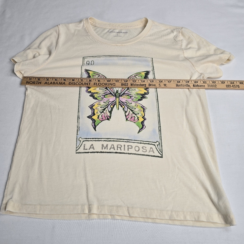 Lucky Brand La Mariposa Butterfly Tee Tshirt - Picture 4 of 5